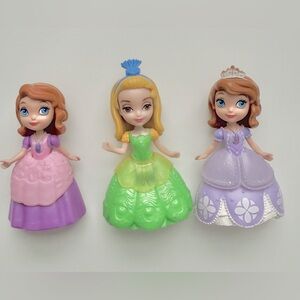 5” Disney Princess Doll Set - In Purple, Green, and Lavender